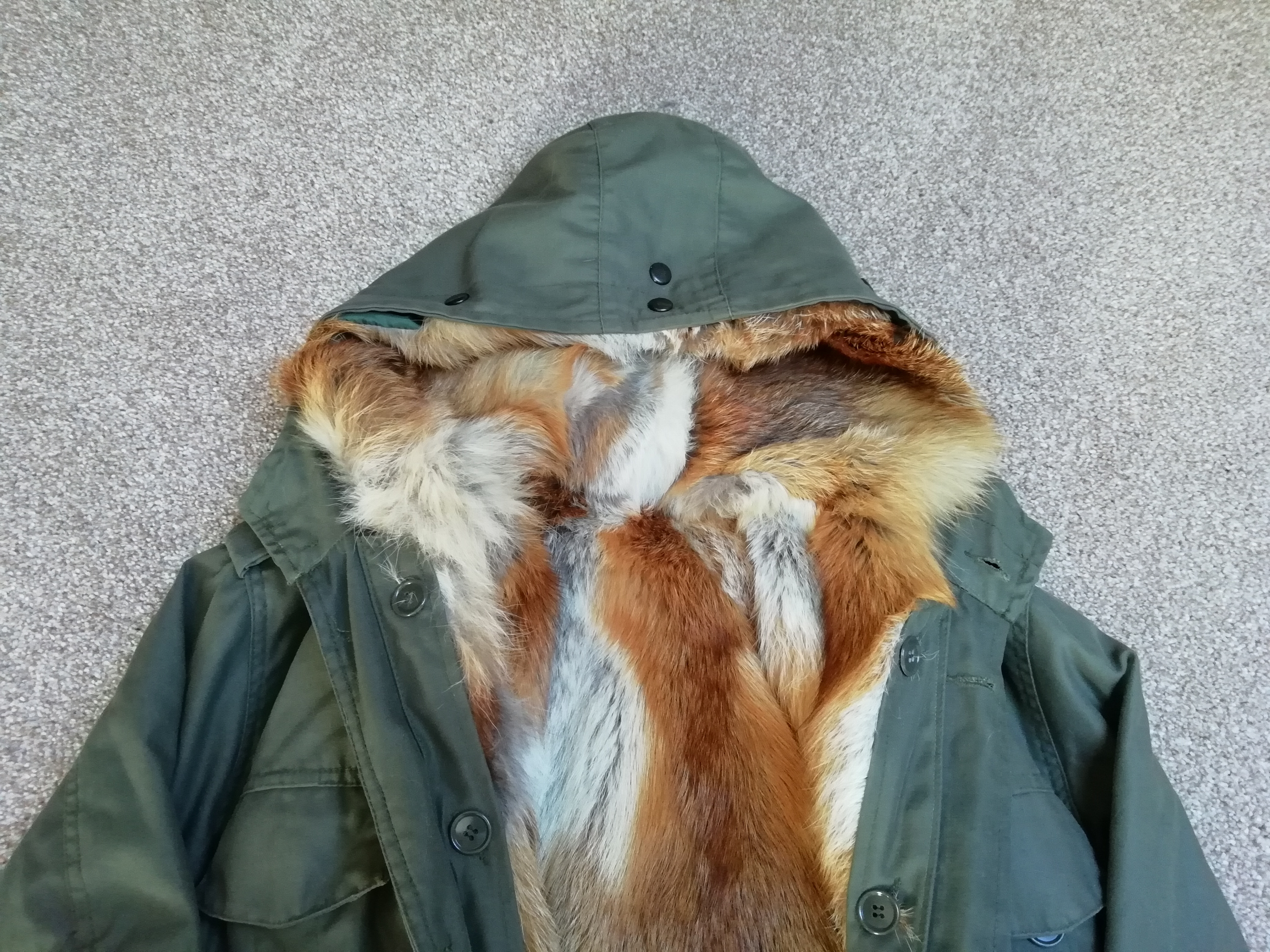 red fur lined parka
